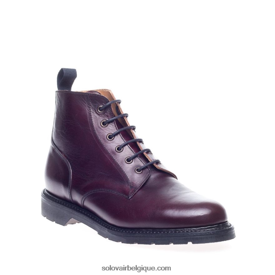 Homme Solovair Botte Derby Horween 6 Trous Bordeaux 48f40r89