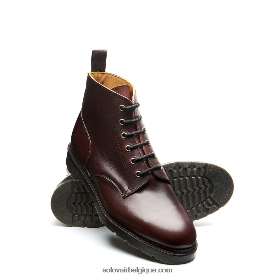 Homme Solovair Botte Derby Horween Marron à 6 Trous 48f40r86