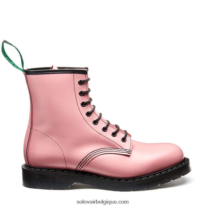 Homme Solovair Bottine Derby Rose Poudré à 8 œillets 48f40r115