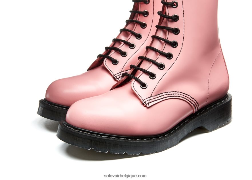 Homme Solovair Bottine Derby Rose Poudré à 8 œillets 48f40r115