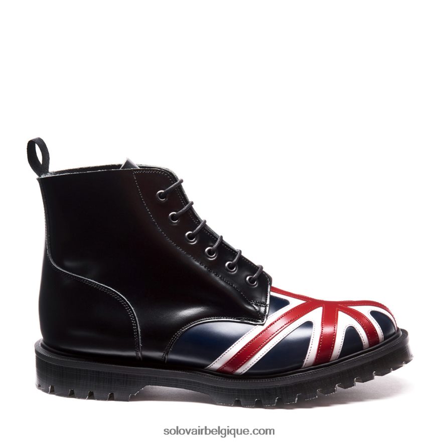 Homme Solovair Botte Derby Union Jack à 6 œillets 48f40r85