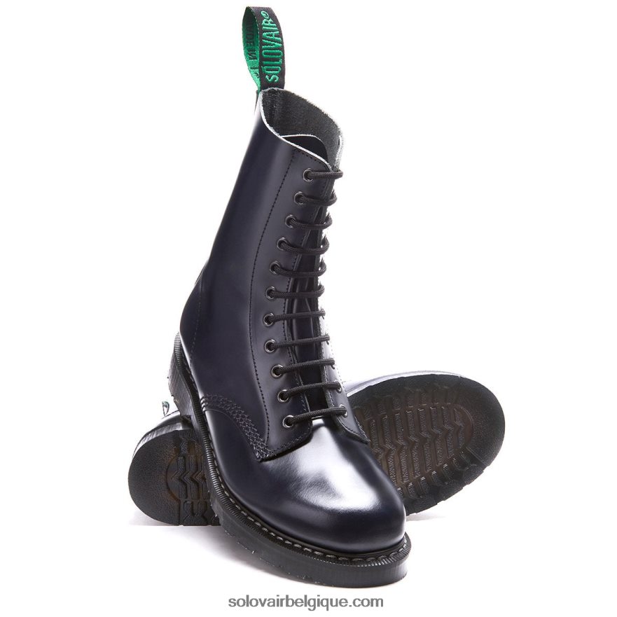 Hommes Solovair Bottines Derby Bleu Marine à 11 œillets 48f40r125