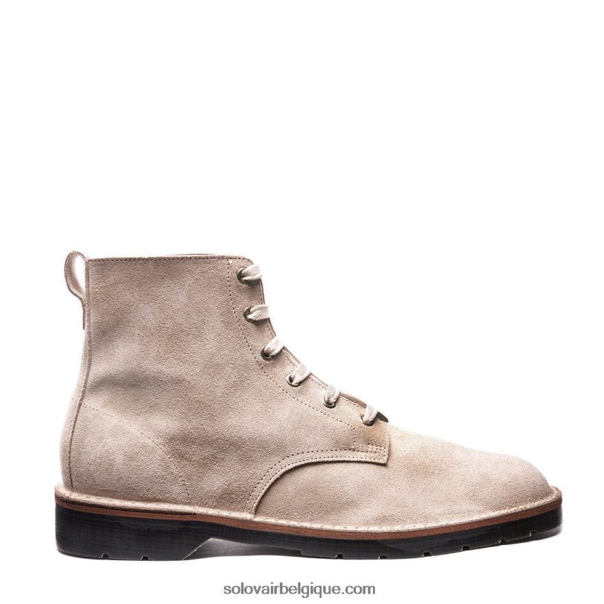 Hommes Solovair Derbies à 6 œillets En Suède Sable 48f40r93