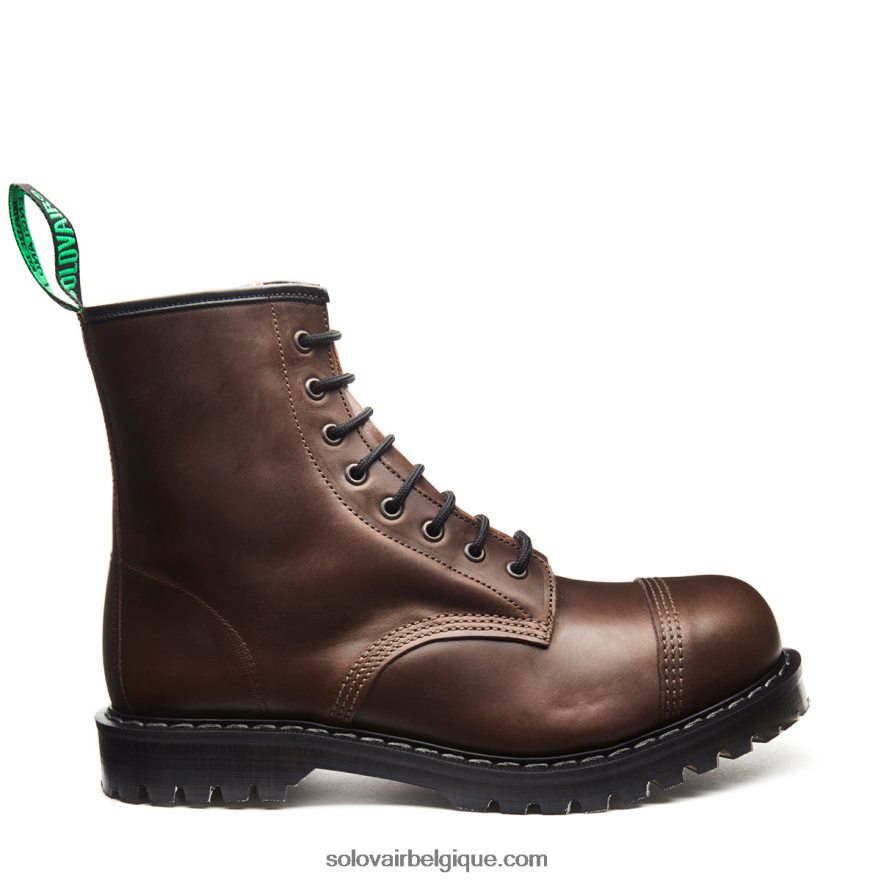 Hommes Solovair Gaucho Crazy Horse Bottine Derby à 8 œillets à Bout En Acier 48f40r103