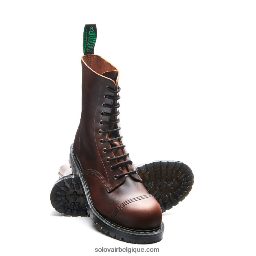 Hommes Solovair Gaucho Crazy Horse Bottine Derby à Bout En Acier à 11 œillets 48f40r67