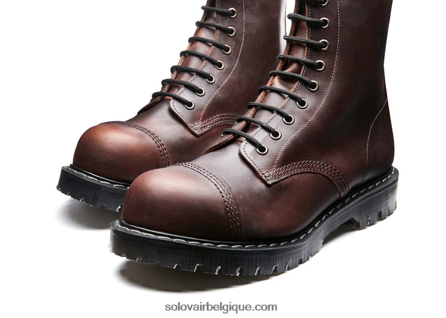 Hommes Solovair Gaucho Crazy Horse Bottine Derby à Bout En Acier à 11 œillets 48f40r67