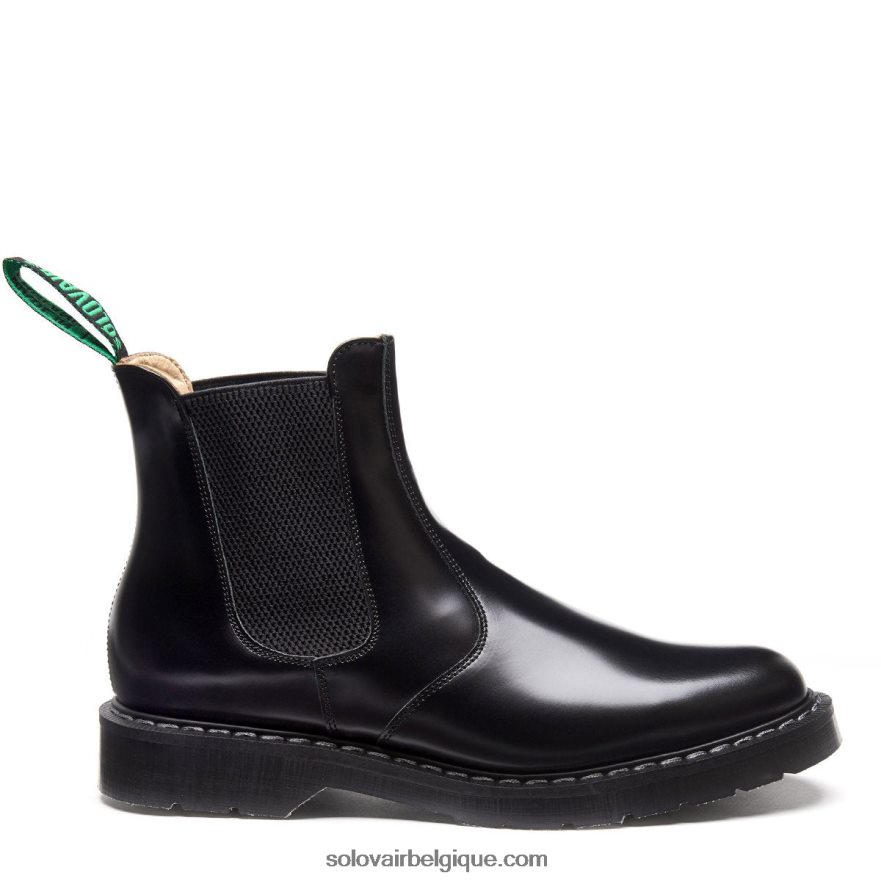 Hommes Solovair Botte Concessionnaire Noir Brillant 48f40r40