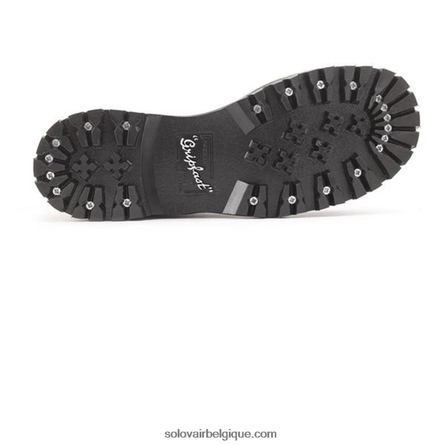 Hommes Solovair Botte De Concessionnaire à Embout D'acier Noir Ultra-brillant 48f40r47