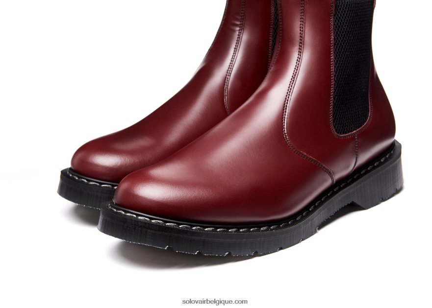 Hommes Solovair Botte De Concessionnaire Hi-shine Oxblood 48f40r42