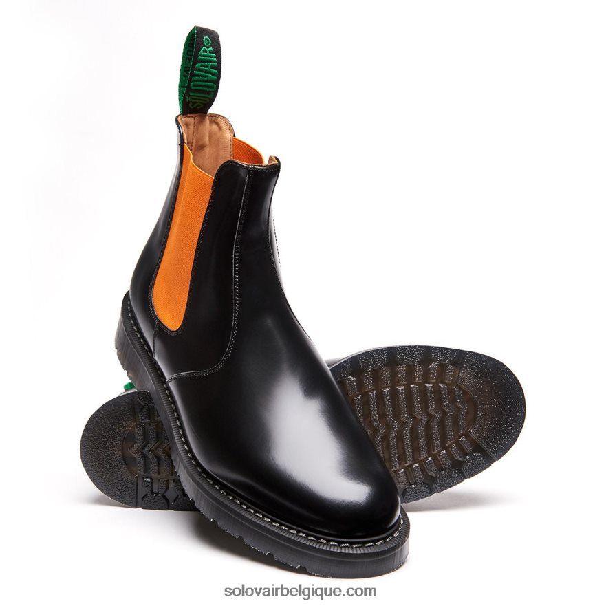 Hommes Solovair Botte De Concessionnaire Orange Et Noire 48f40r55