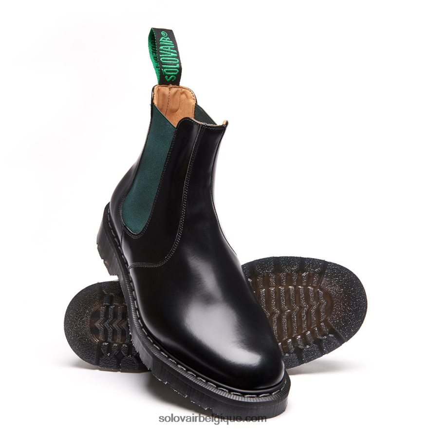 Hommes Solovair Botte De Concessionnaire Verte Et Noire 48f40r51