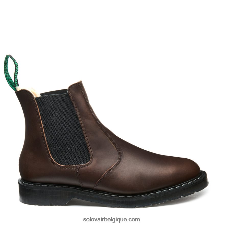 Hommes Solovair Gaucho Crazy Horse Doublé De Peau Retournée 48f40r48