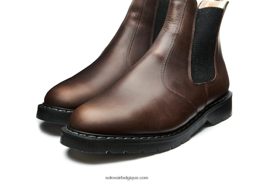 Hommes Solovair Gaucho Crazy Horse Doublé De Peau Retournée 48f40r48