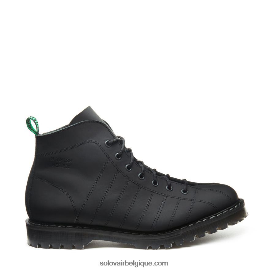 Hommes Solovair Botte De Rugby Grasse Noire Walsh 48f40r140