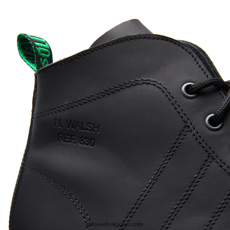 Hommes Solovair Botte De Rugby Grasse Noire Walsh 48f40r140