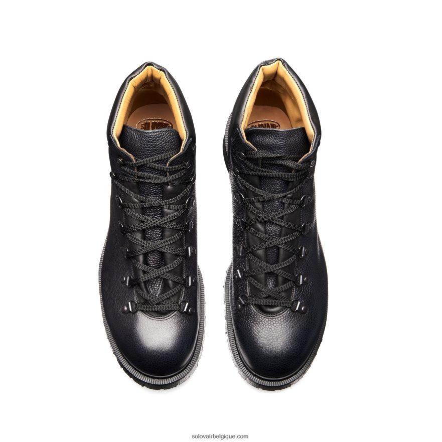 Hommes Solovair Randonneur Urbain Grain De Scotch Noir 48f40r138