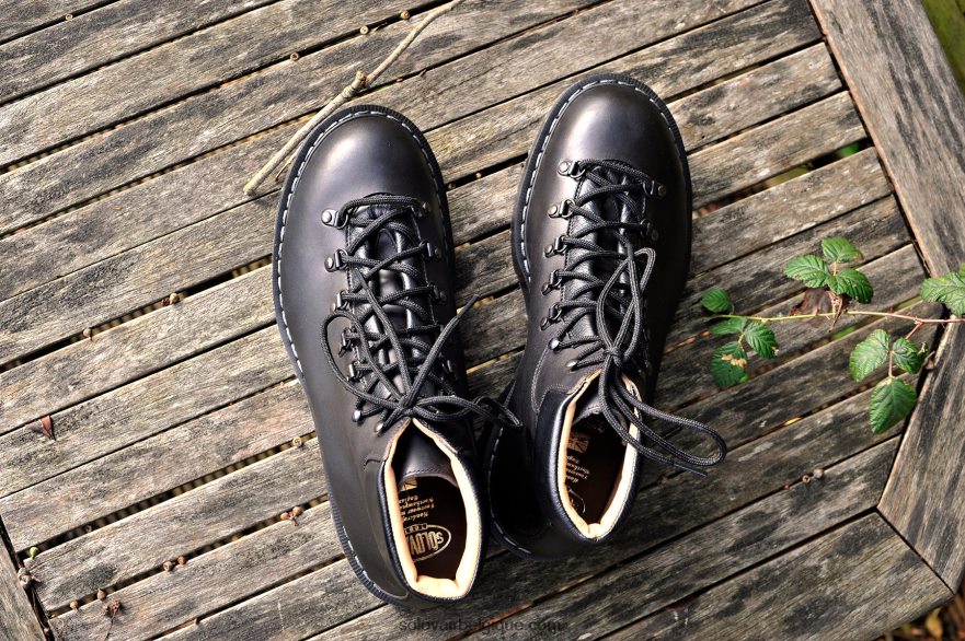 Hommes Solovair Randonneur Urbain Noir Gras 48f40r134