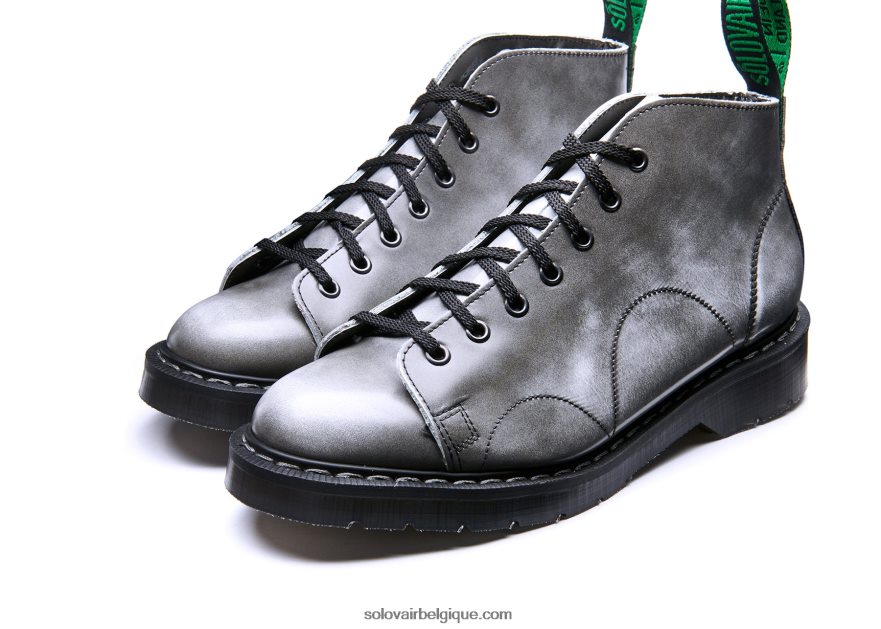 Hommes Solovair Botte De Singe à 7 œillets Gris Nuage 48f40r153