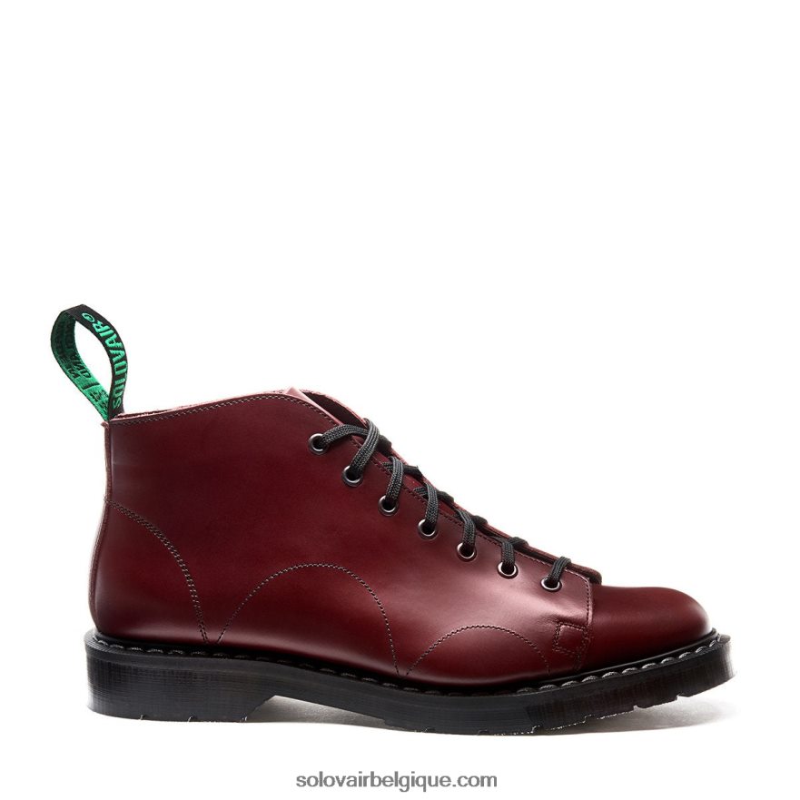 Hommes Solovair Botte De Singe Haute Brillance Oxblood 48f40r149