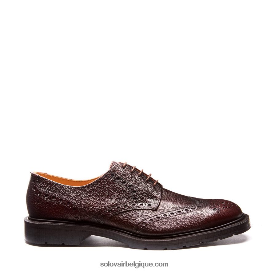 Homme Solovair Richelieu Gibson à 5 œillets Bordeaux 48f40r173