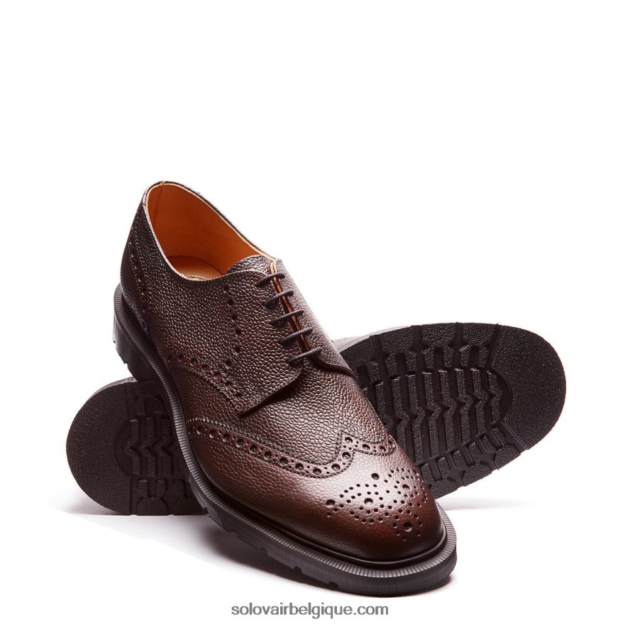 Homme Solovair Richelieu Gibson à 5 œillets Bordeaux 48f40r173