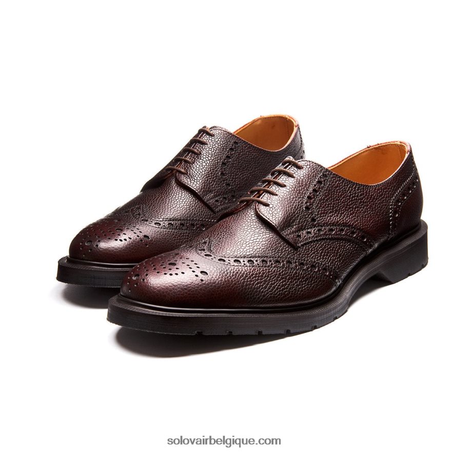 Homme Solovair Richelieu Gibson à 5 œillets Bordeaux 48f40r173