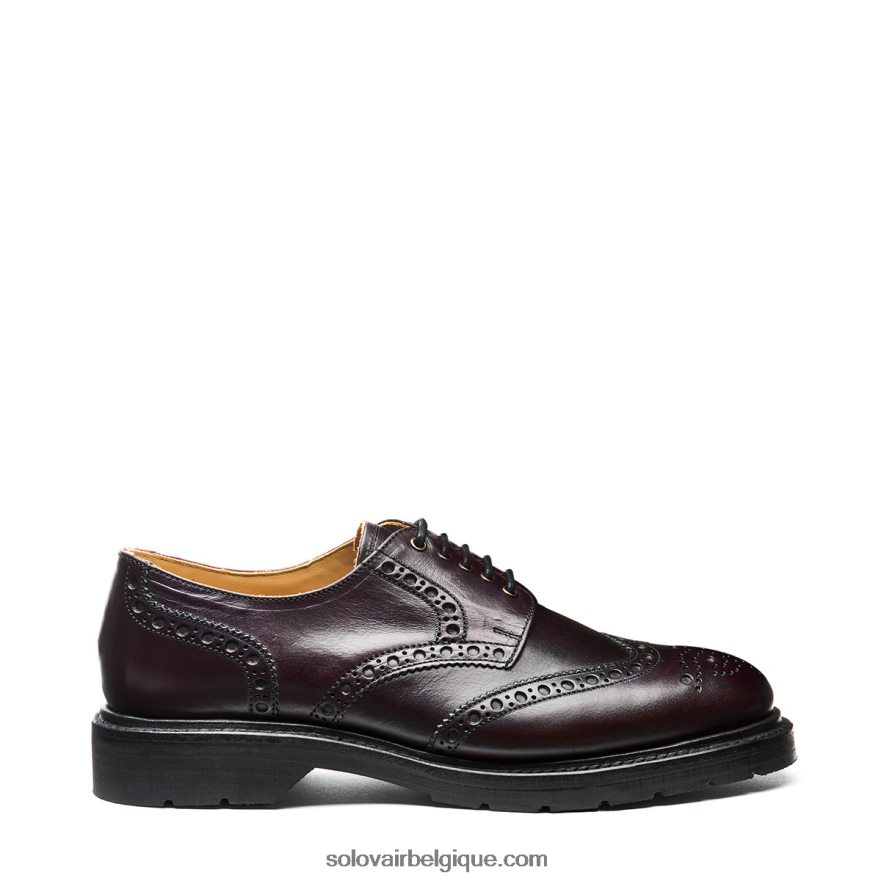 Homme Solovair Richelieu Gibson Horween 5 Oeillets Bordeaux 48f40r166
