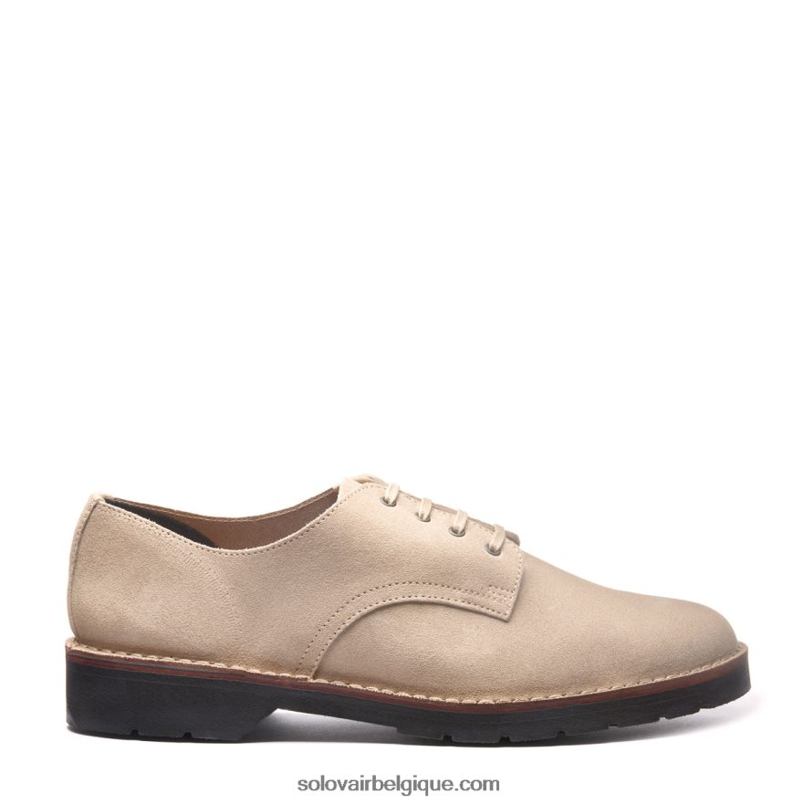 Hommes Solovair Chaussure Gibson En Daim Sable à 4 œillets 48f40r187