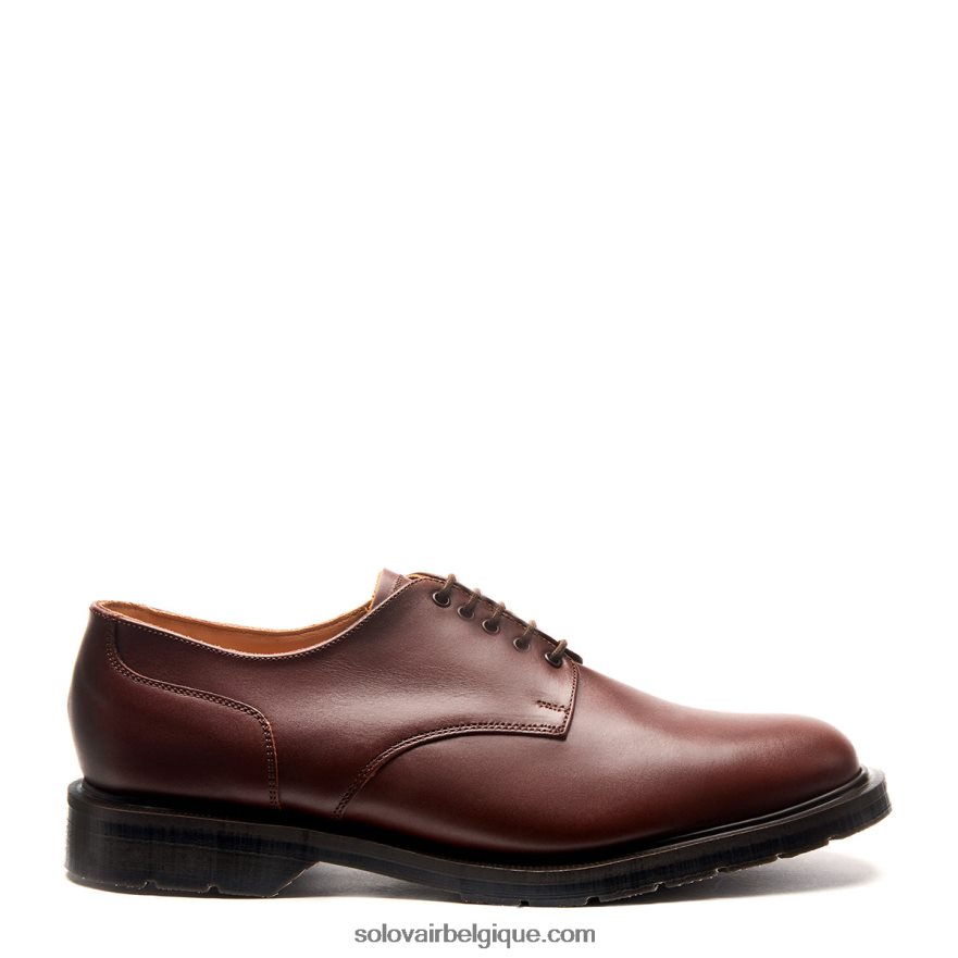 Hommes Solovair Chaussure Gibson Châtaigne à 5 œillets 48f40r184