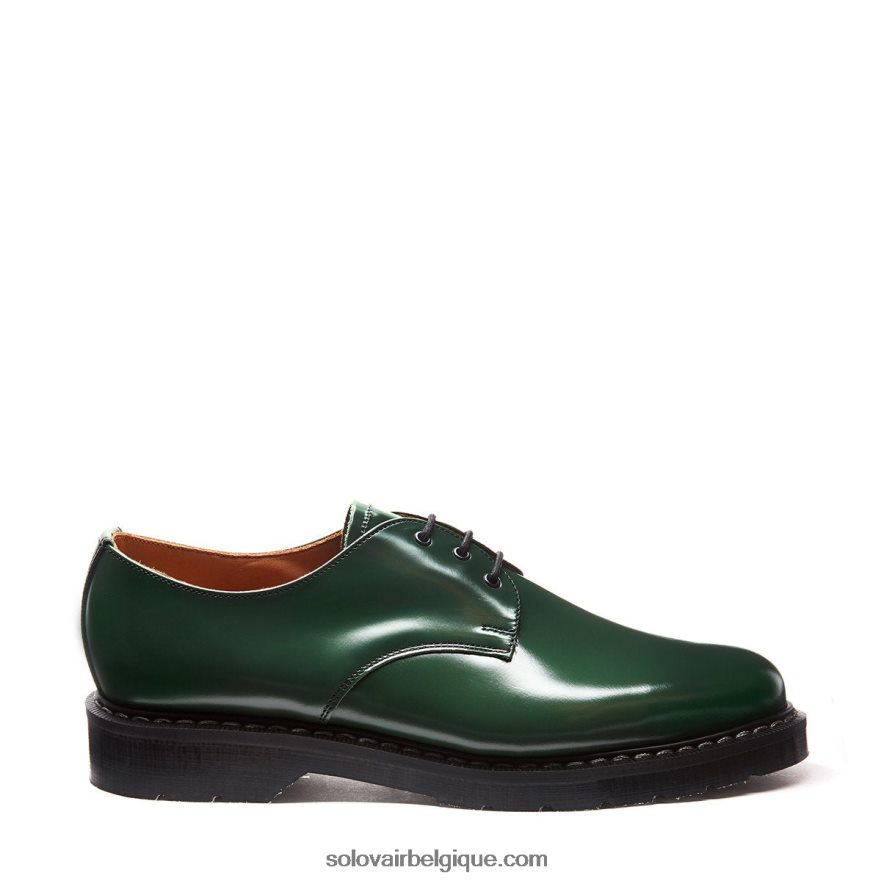 Hommes Solovair Chaussure Gibson Verte Brillante 48f40r182