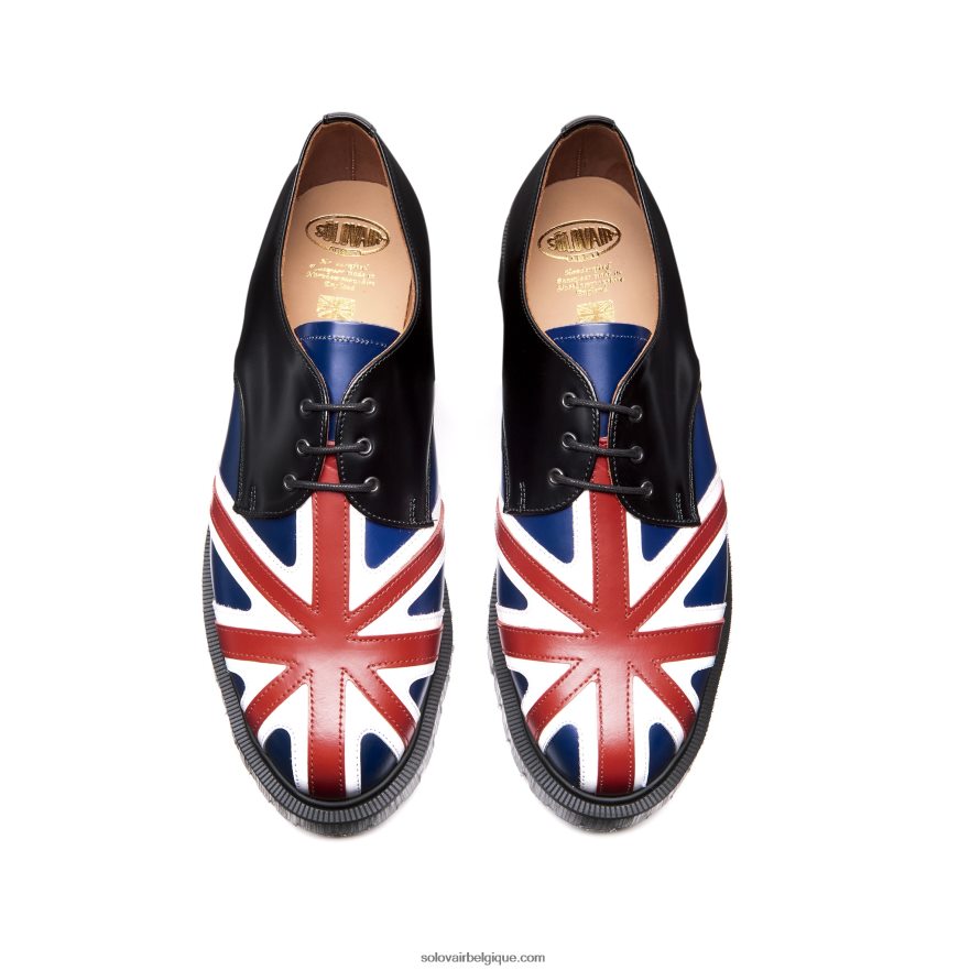 Hommes Solovair Chaussure Union Jack Gibson 48f40r196